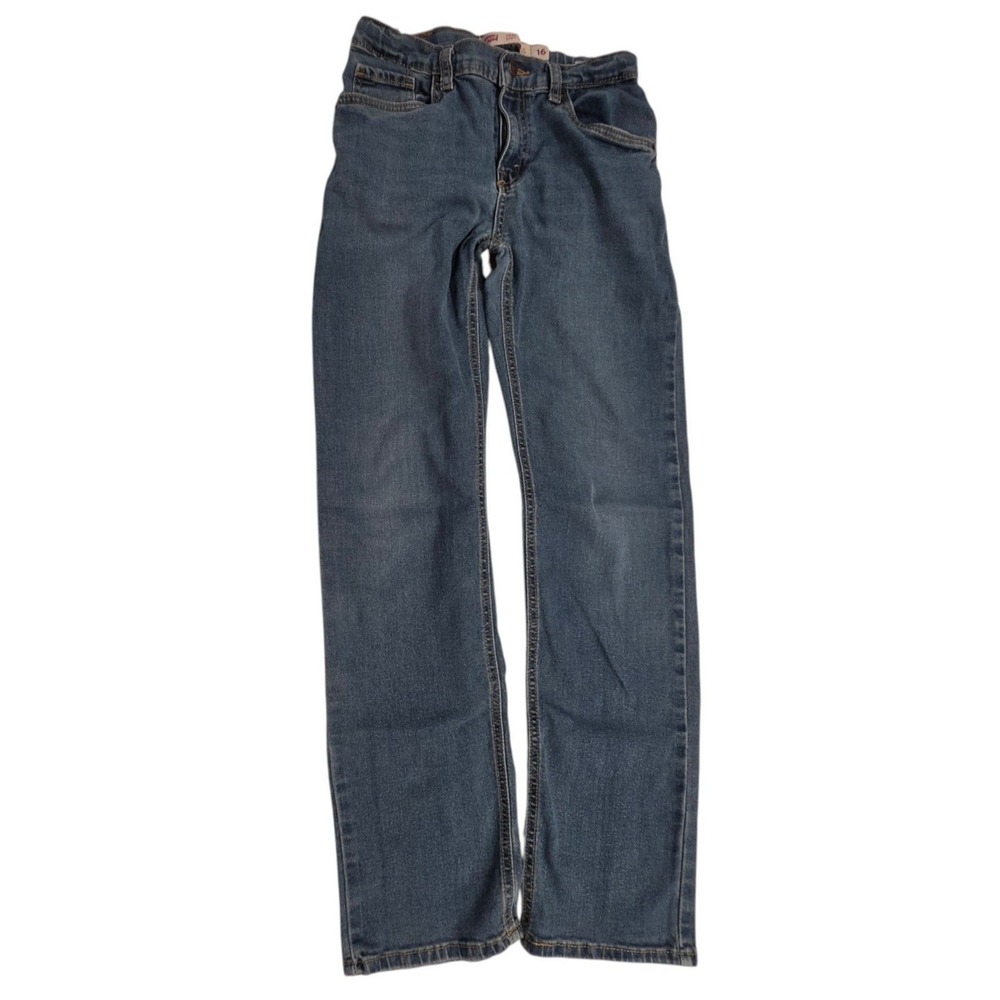 Levis Kids Jeans Blue 514 Straight Fit Performance Denim Size 16
